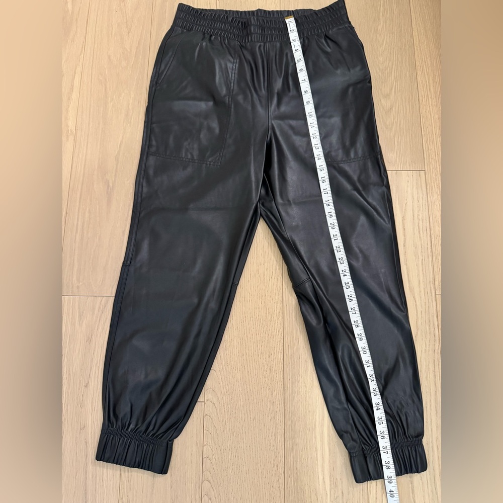 Calia Vegan Leather Joggers Black Size M